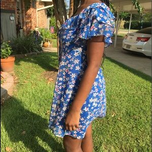 Blue floral dress